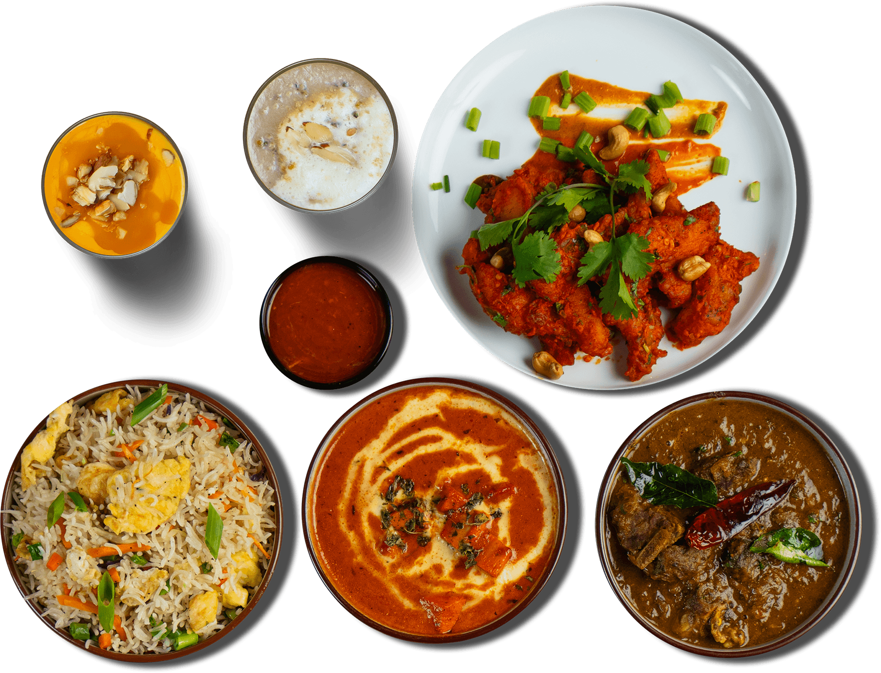 Indian catering dishes